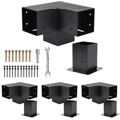 black metal pergola brackets|wall mount pergola brackets.